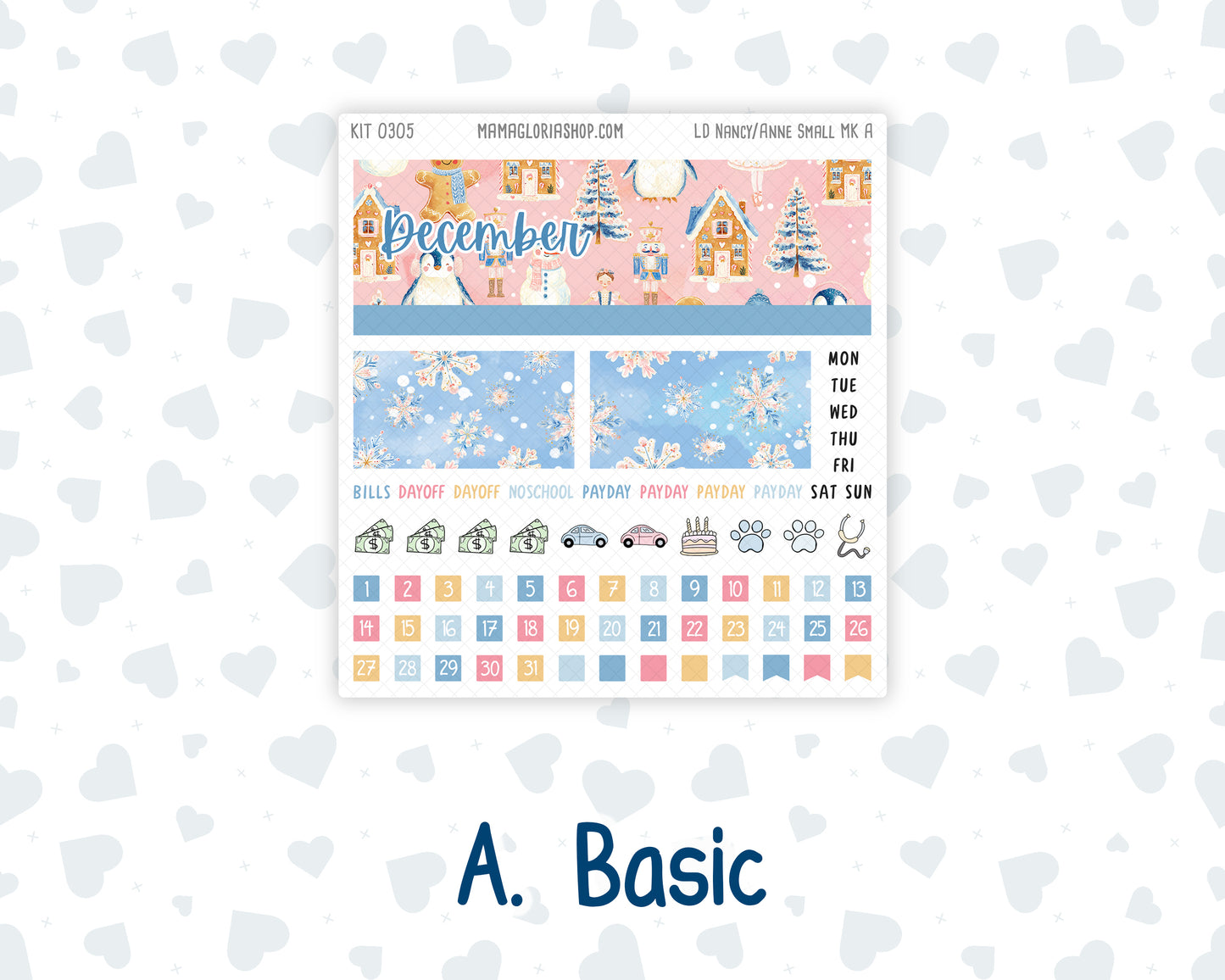 Kit 0305 - Laurel Denise Nancy/Anne Small - Monthly Kit - December - Sugarplum Parade
