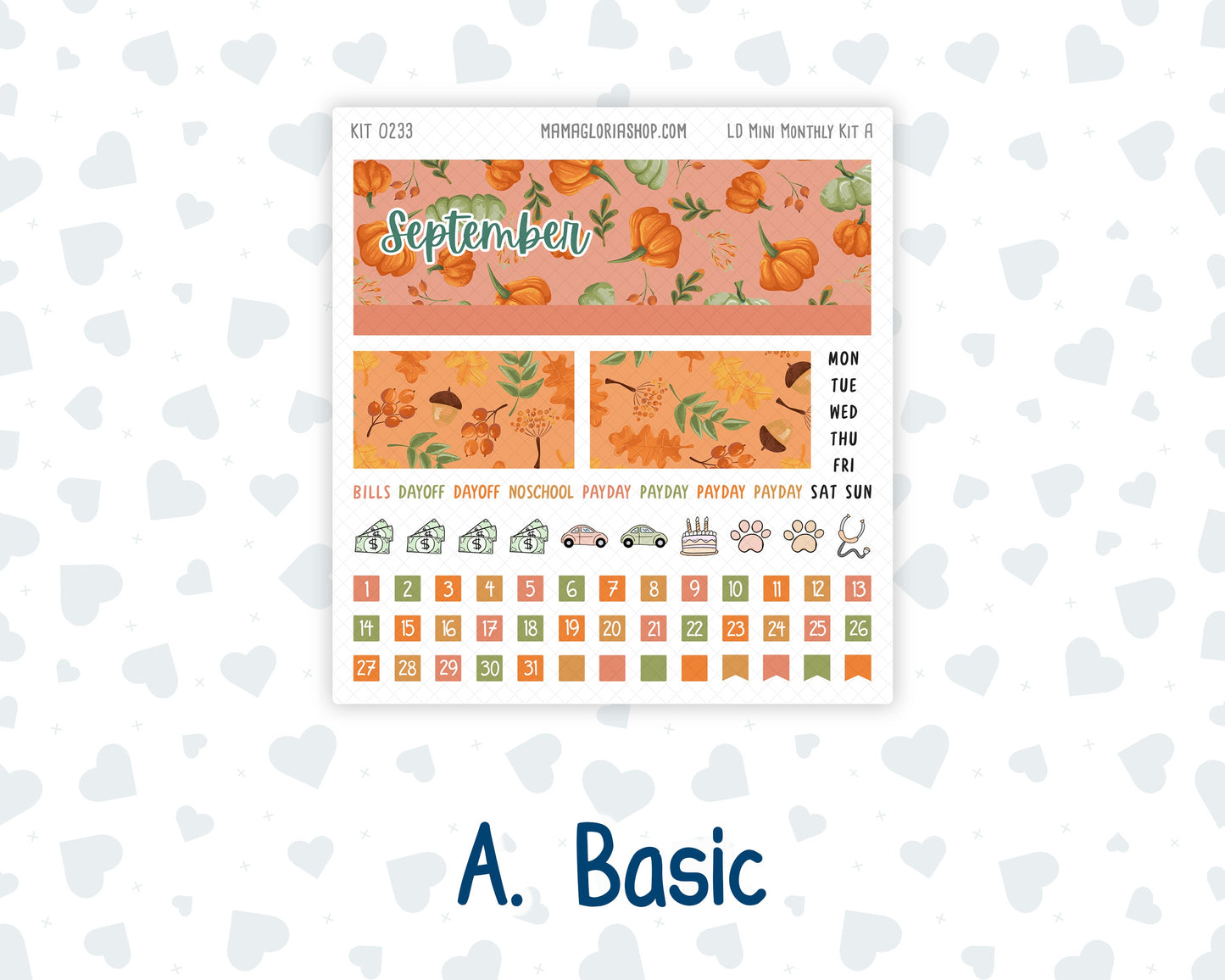Kit 0233 - Laurel Denise Mini - Monthly Kit - September - Cinnamon Days