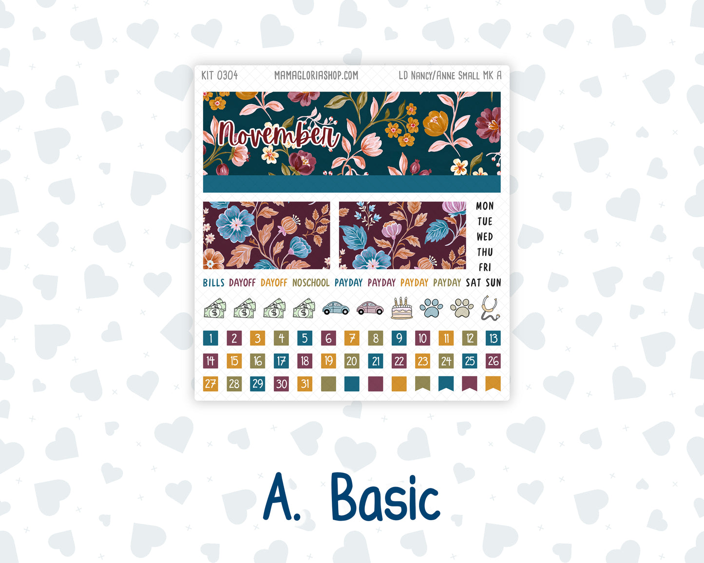 Kit 0304 - Laurel Denise Nancy/Anne Small - Monthly Kit - November - Autumn In Bloom