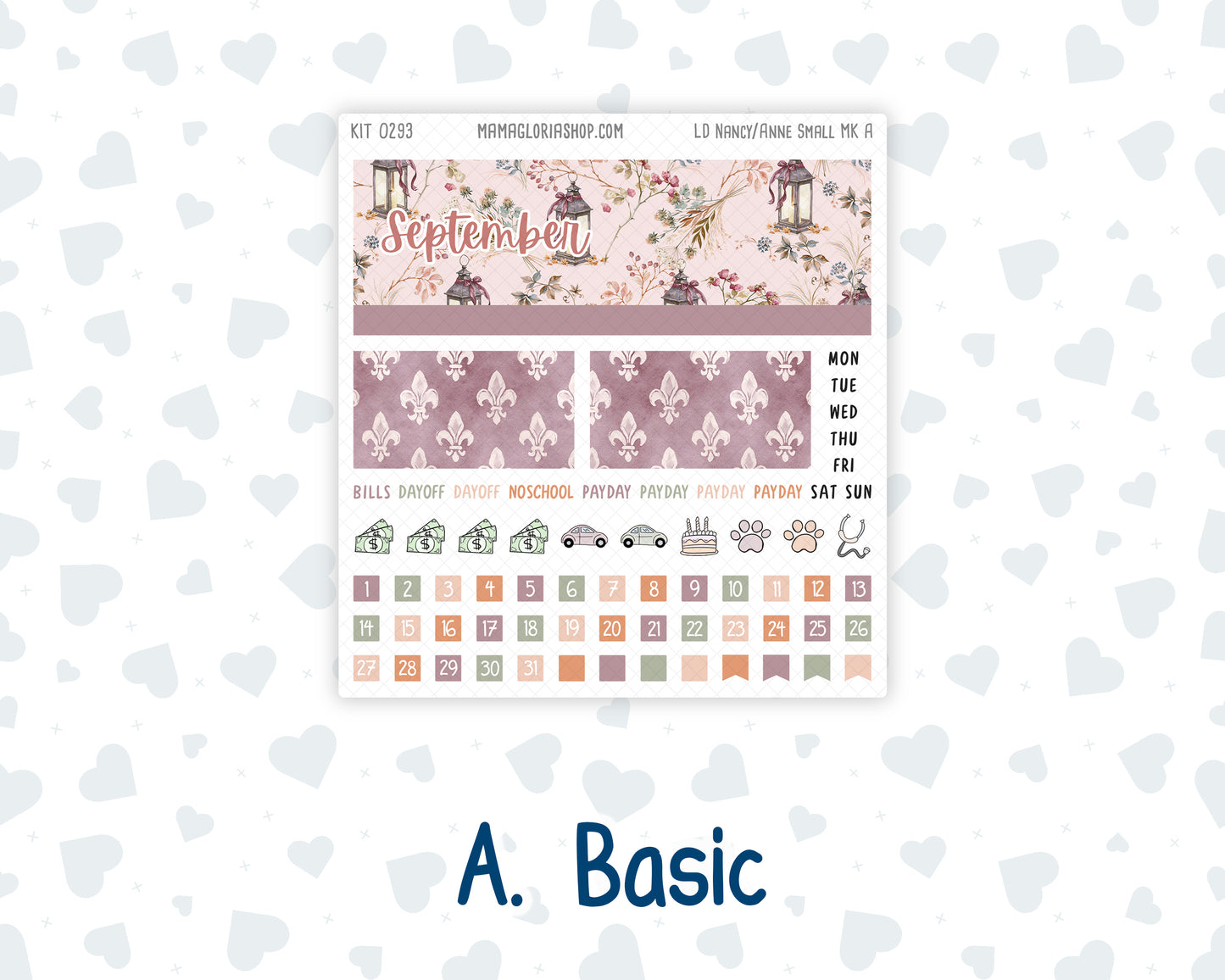 Kit 0293 - Laurel Denise Nancy/Anne Small - Monthly Kit - September - Fleur de Provence