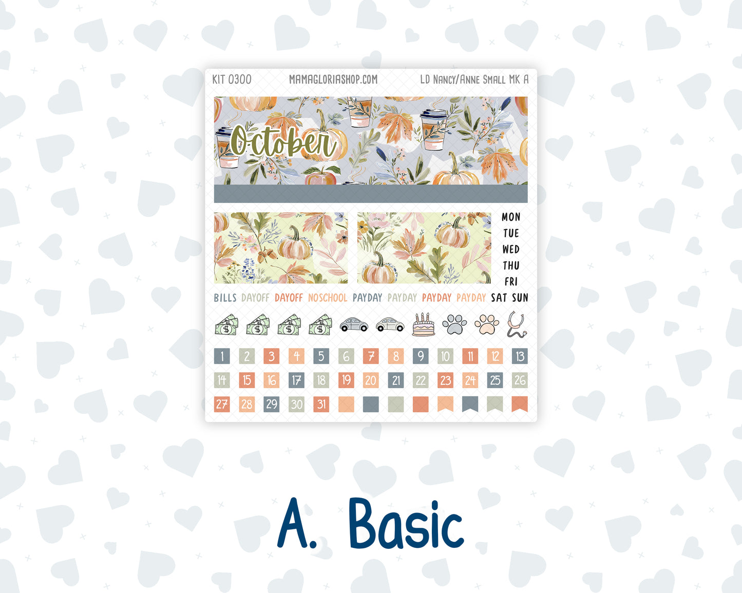 Kit 0300 - Laurel Denise Nancy/Anne Small - Monthly Kit - October - Autumn Stroll