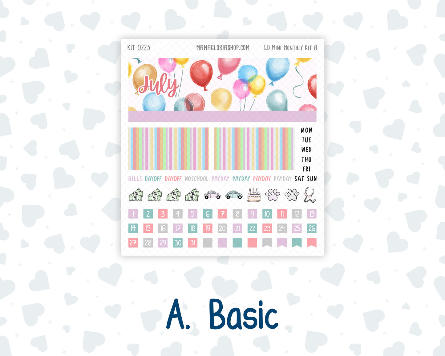 Kit 0225 - Laurel Denise Mini - Monthly Kit - July - Carnival Joy