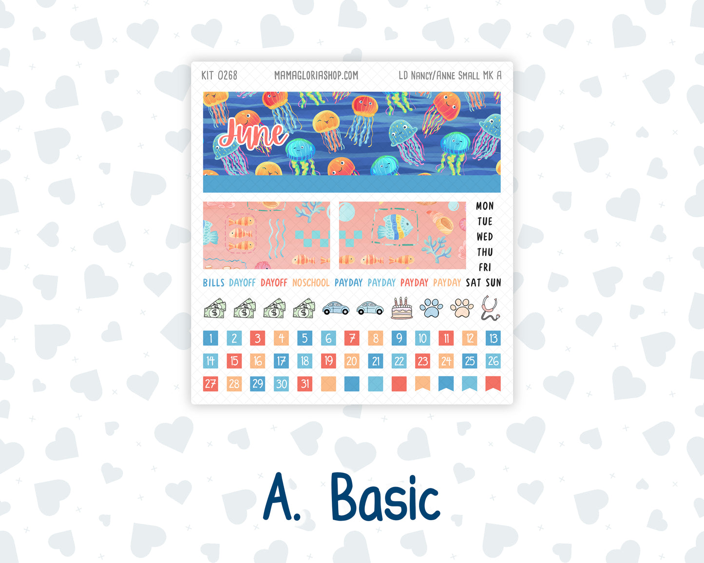 Kit 0268 - Laurel Denise Nancy/Anne Small - Monthly Kit - June - Sea Sweeties