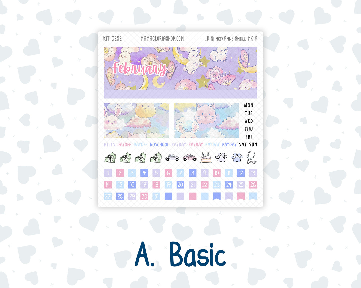 Kit 0252 - Laurel Denise Nancy/Anne Small - Monthly Kit - February - Tokyo Candy Cloud