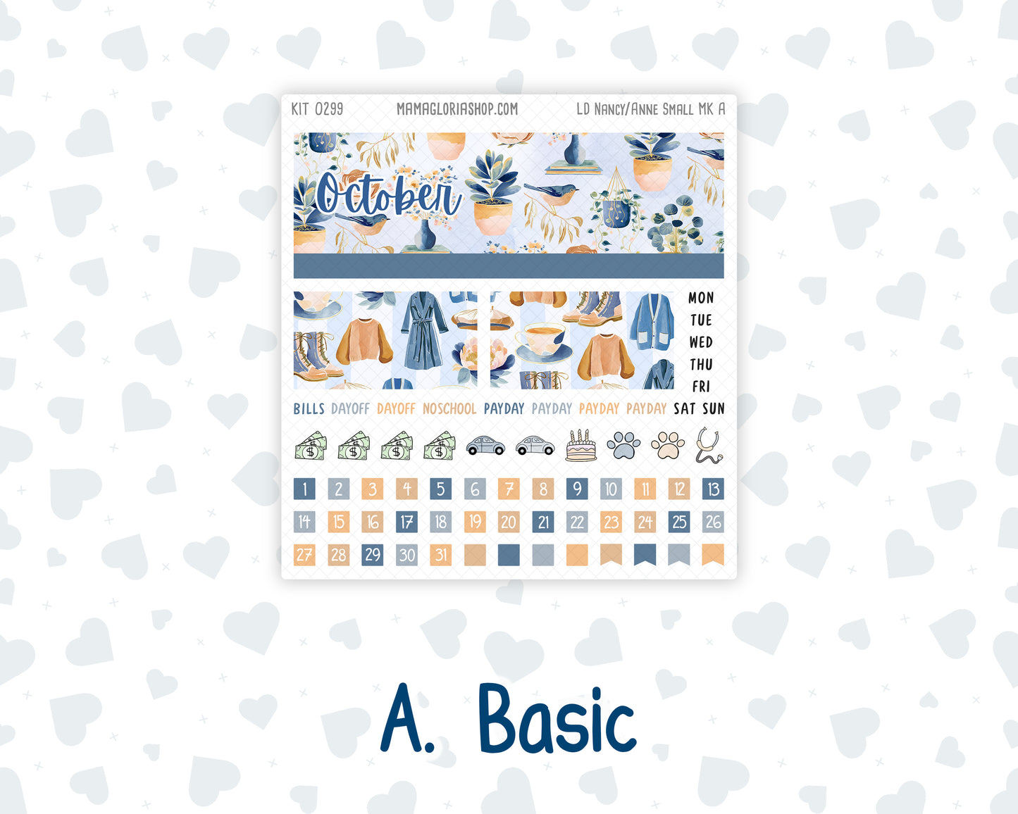 Kit 0299 - Laurel Denise Nancy/Anne Small - Monthly Kit - October - Book Nook