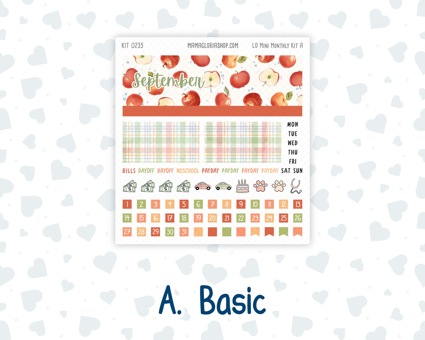 Kit 0235 - Laurel Denise Mini - Monthly Kit - September - Apple Orchard