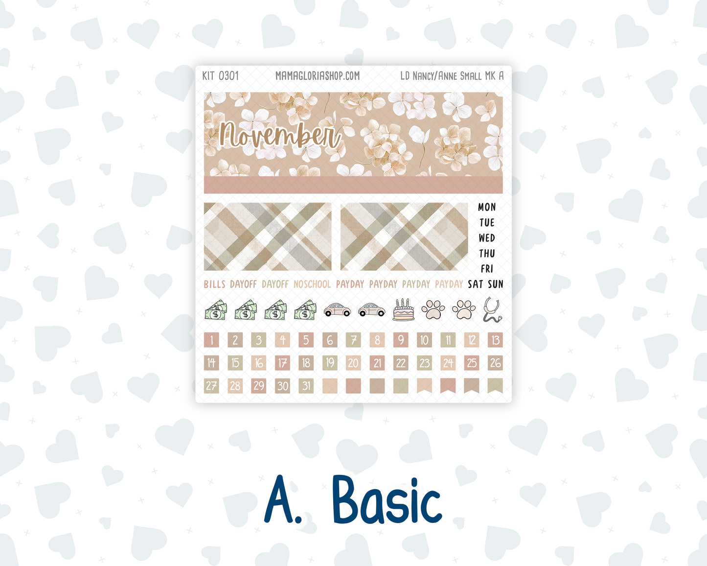 Kit 0301 - Laurel Denise Nancy/Anne Small - Monthly Kit - November - Sunday Comfort