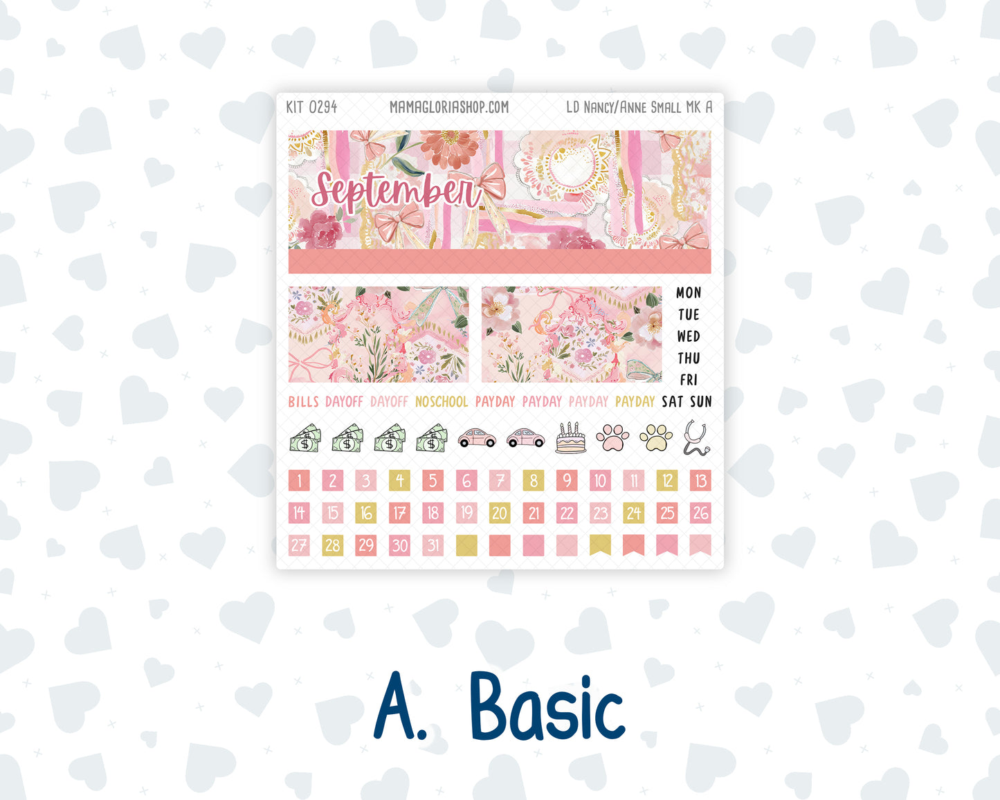 Kit 0294 - Laurel Denise Nancy/Anne Small - Monthly Kit - September - Rosy Reveria