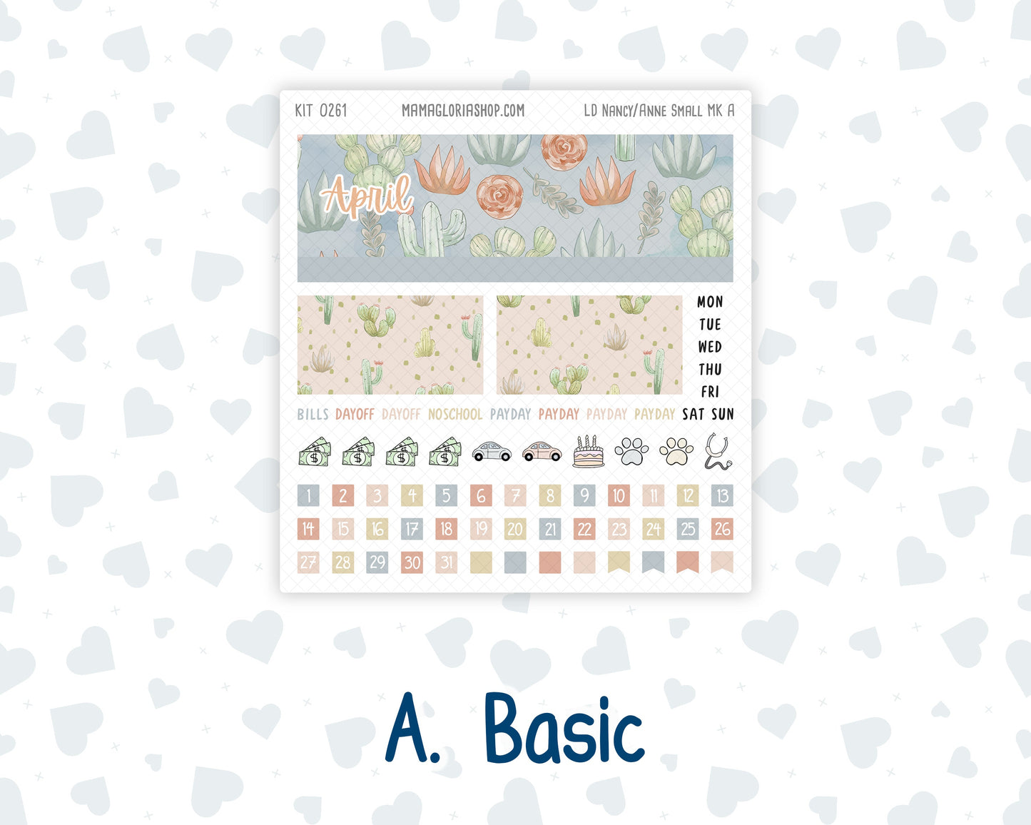 Kit 0261 - Laurel Denise Nancy/Anne Small - Monthly Kit - April - Llama Spring