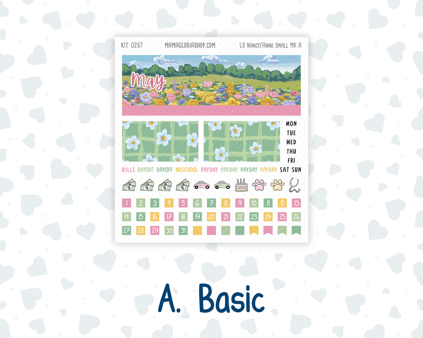 Kit 0267 - Laurel Denise Nancy/Anne Small - Monthly Kit - May - Flowers For Mama