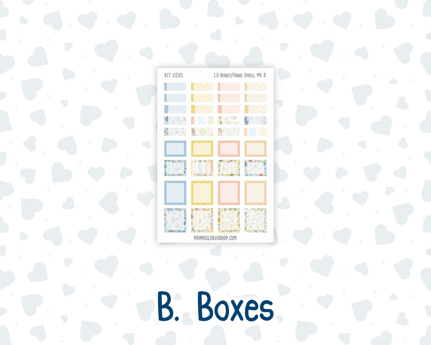 Kit 0265 - Laurel Denise Nancy/Anne Small - Monthly Kit - May - Honeybee Sky