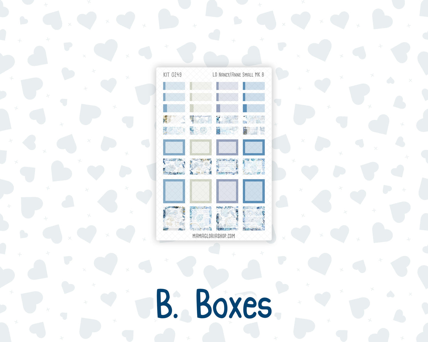 Kit 0249 - Laurel Denise Nancy/Anne Small - Monthly Kit - January - Icy Lace