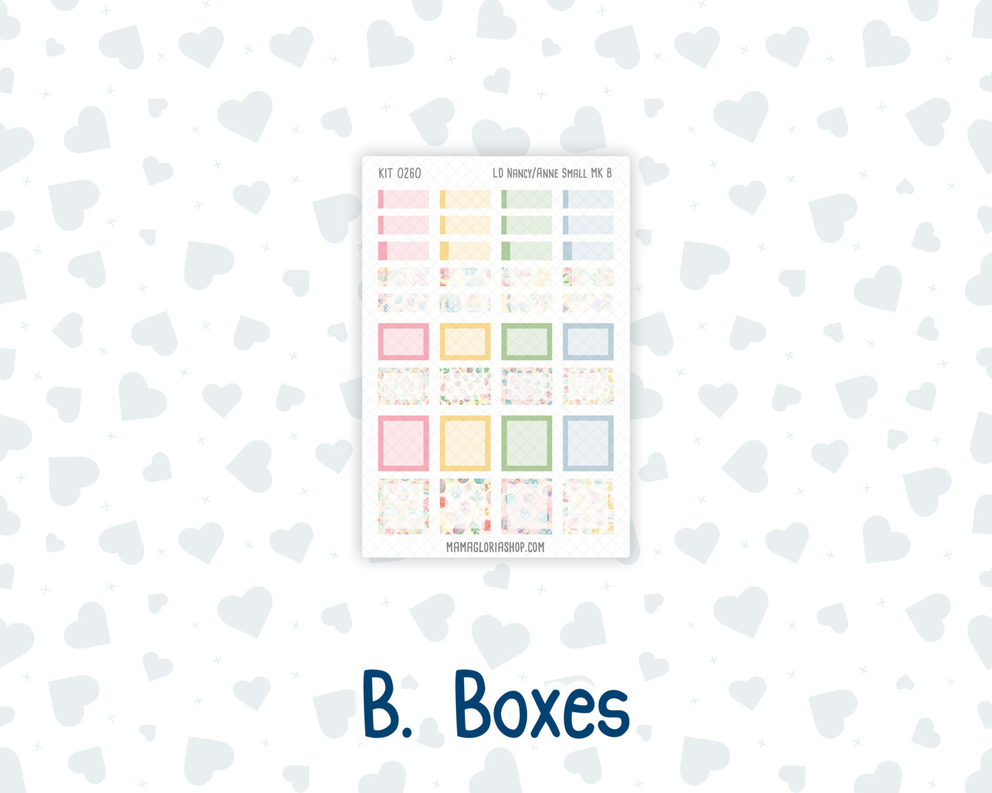 Kit 0260 - Laurel Denise Nancy/Anne Small - Monthly Kit - April - Pastel Egg Hunt