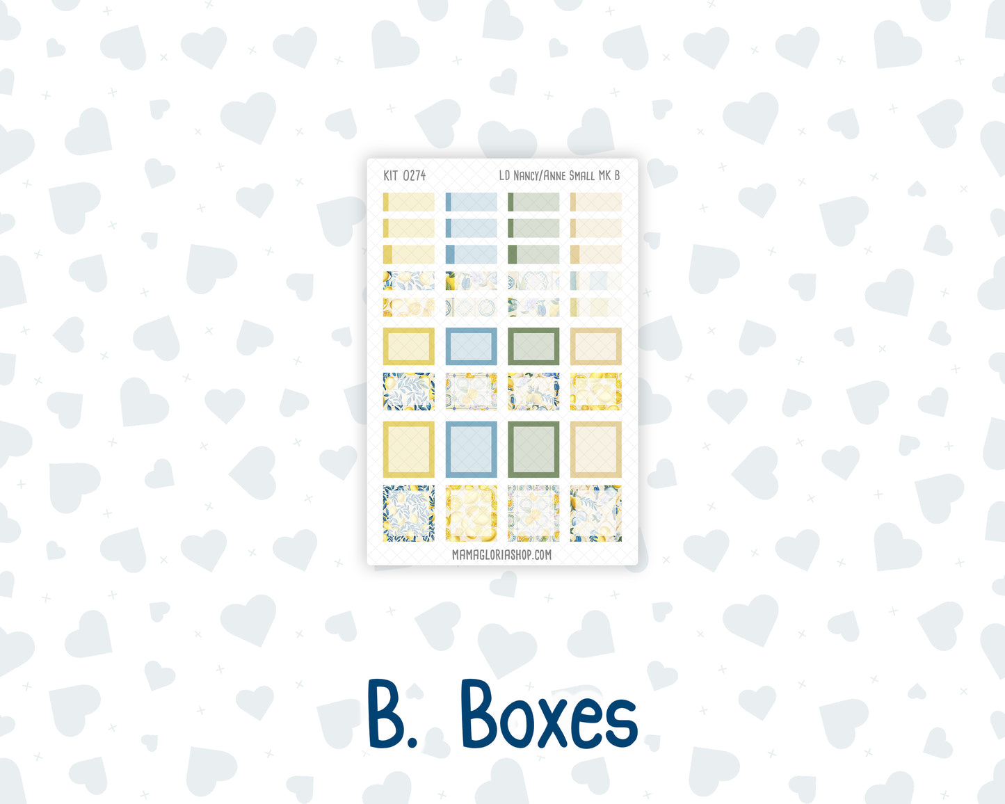 Kit 0274 - Laurel Denise Nancy/Anne Small - Monthly Kit - July - Sunny Lemon Shore
