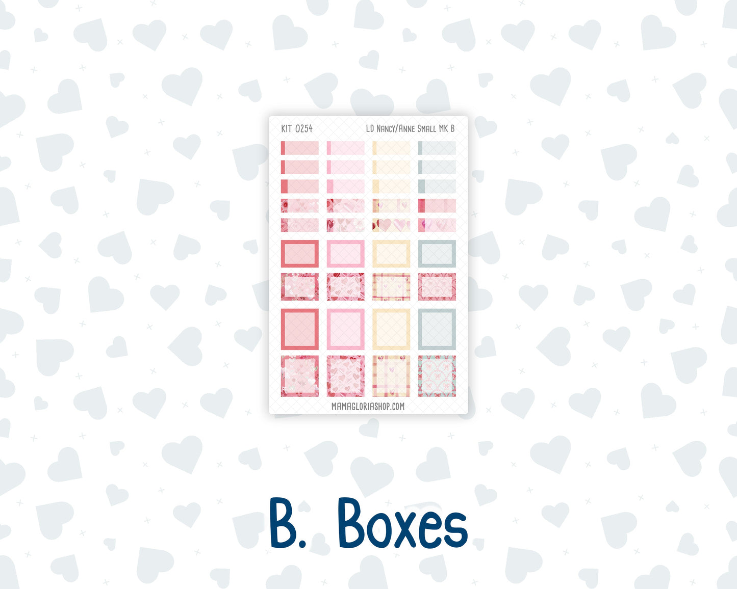 Kit 0254 - Laurel Denise Nancy/Anne Small - Monthly Kit - February - Valentine Village