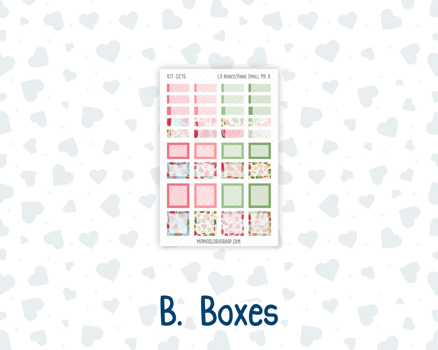 Kit 0276 - Laurel Denise Nancy/Anne Small - Monthly Kit - July - Melon Crush