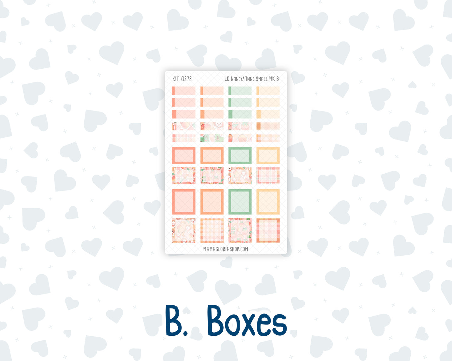 Kit 0278 - Laurel Denise Nancy/Anne Small - Monthly Kit - August - Oops, All Peaches
