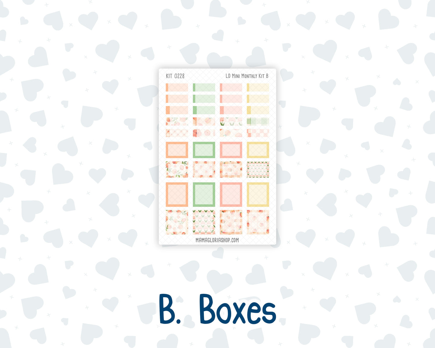 Kit 0228 - Laurel Denise Mini - Monthly Kit - August - Just Peachy