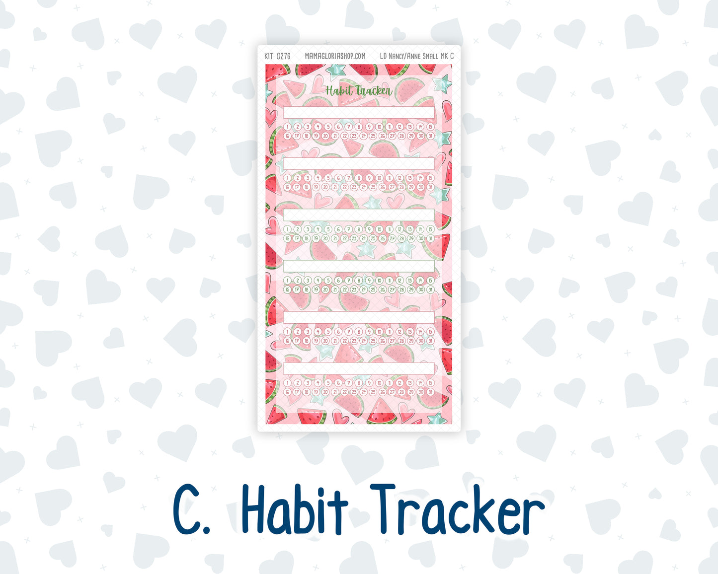 Kit 0276 - Laurel Denise Nancy/Anne Small - Monthly Kit - July - Melon Crush