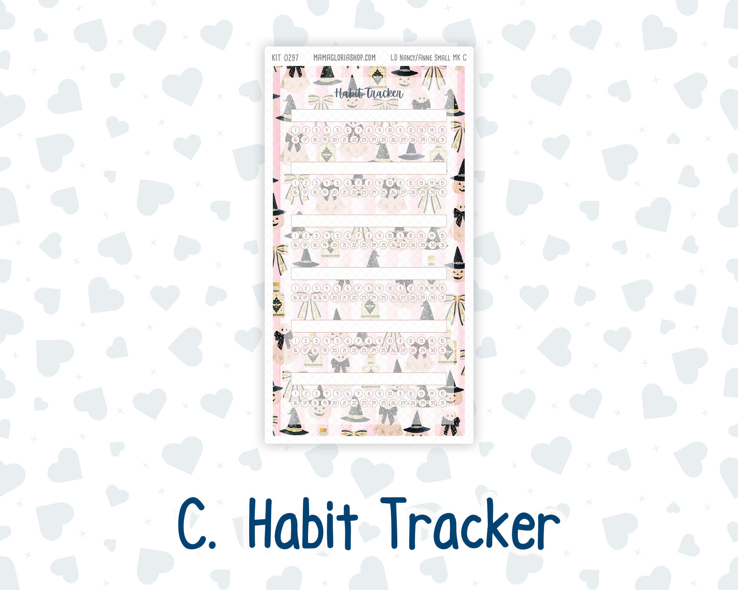 Kit 0297 - Laurel Denise Nancy/Anne Small - Monthly Kit - October - Pink Spell