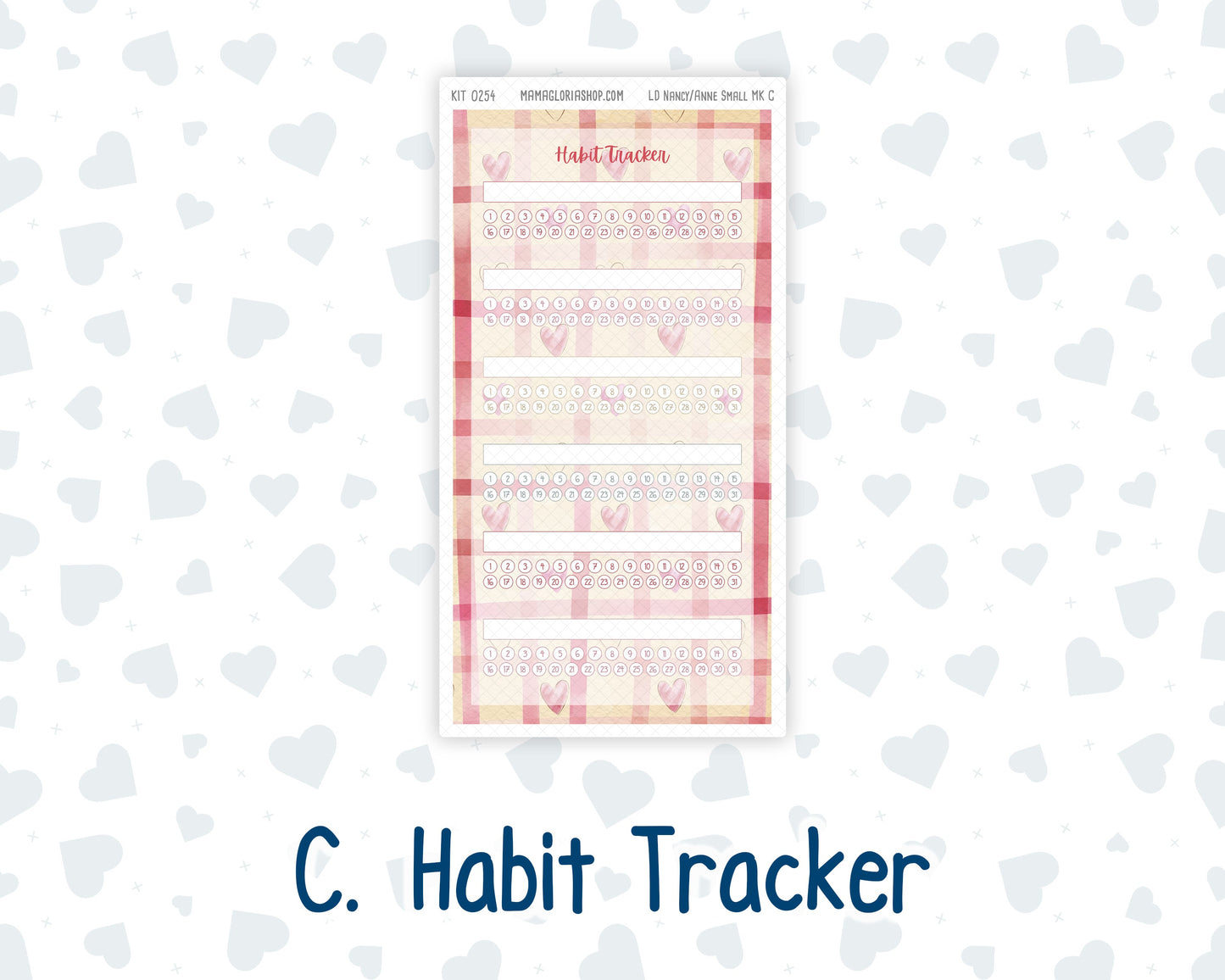 Kit 0254 - Laurel Denise Nancy/Anne Small - Monthly Kit - February - Valentine Village