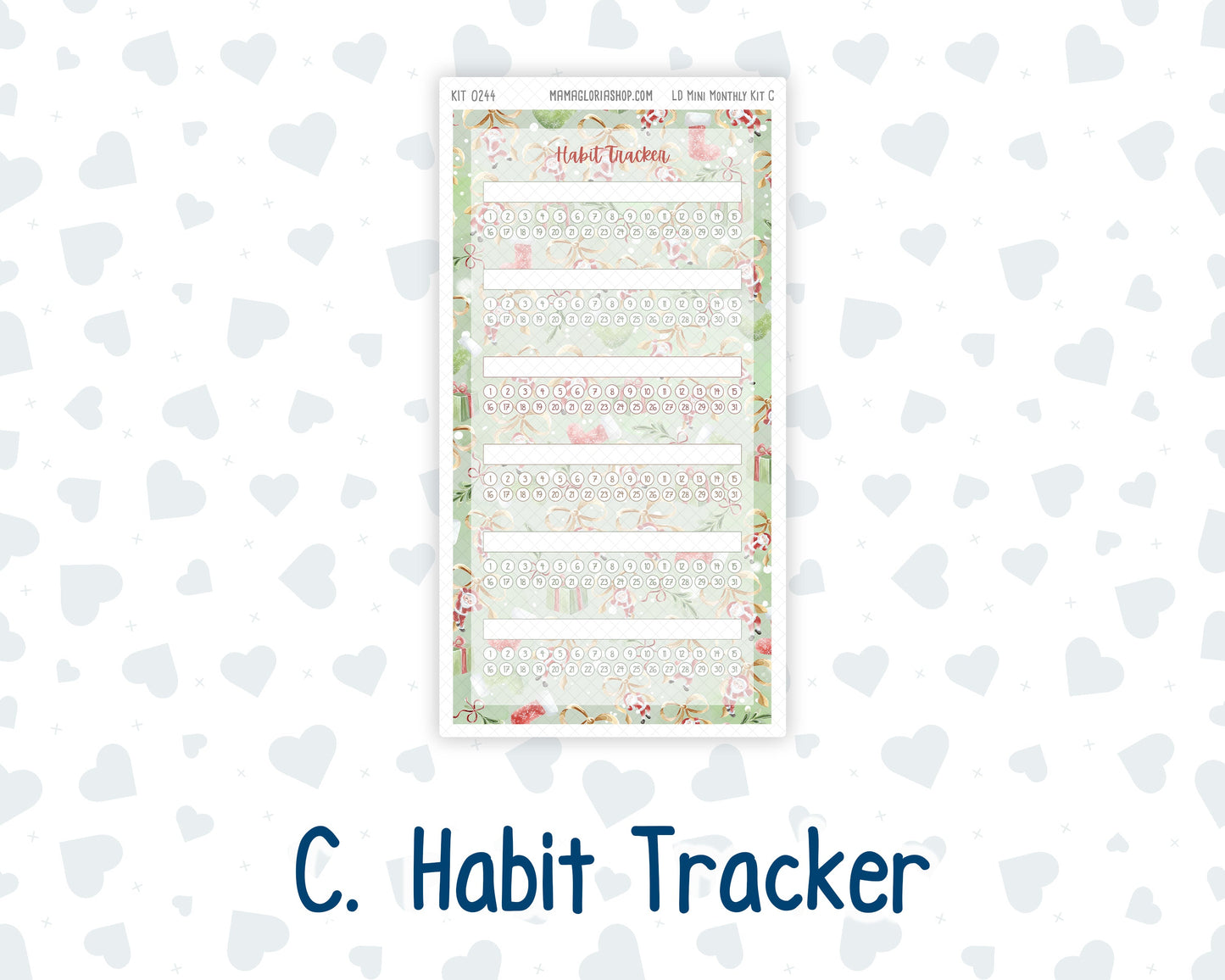 Kit 0244 - Laurel Denise Mini - Monthly Kit - December - Santas Village