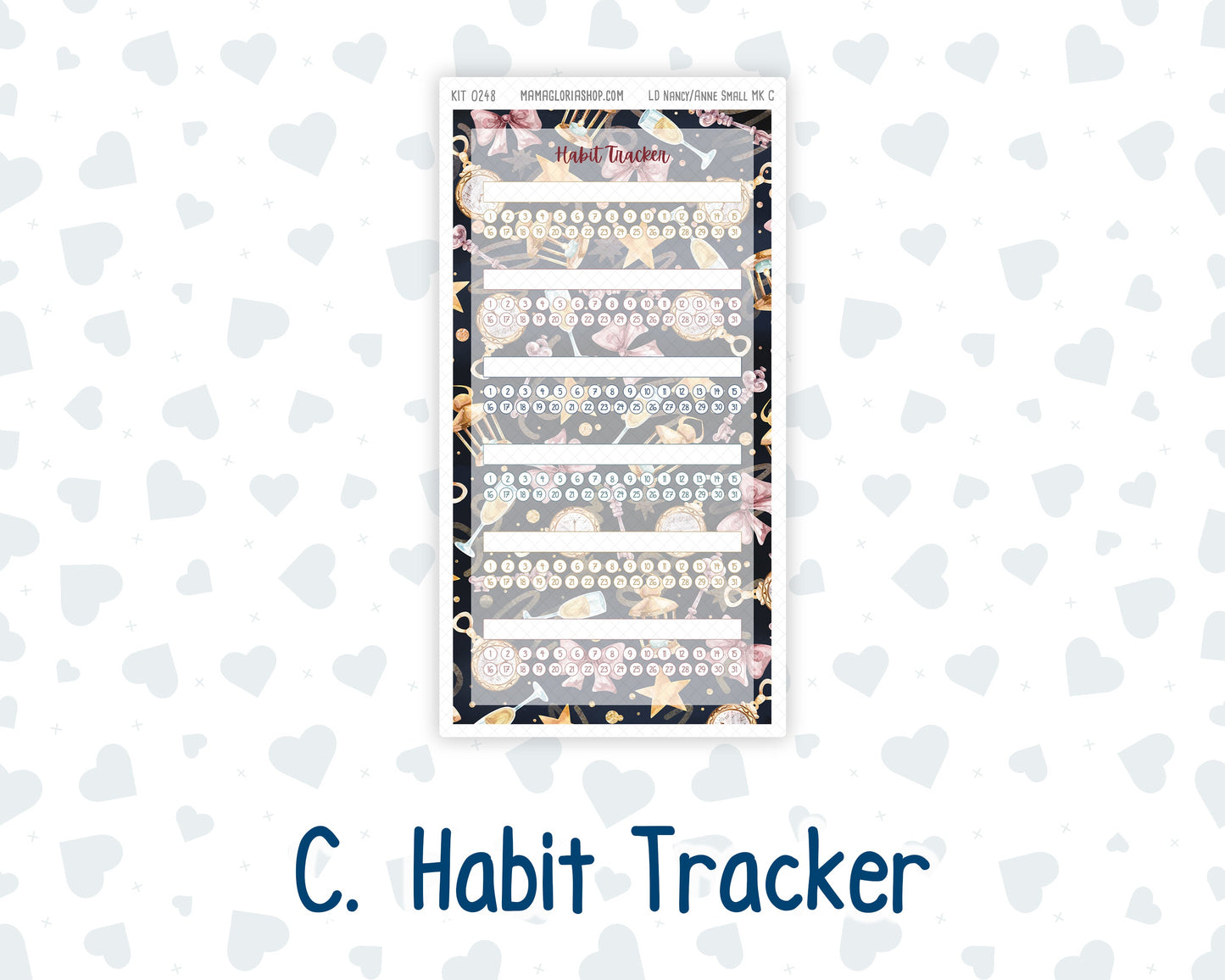 Kit 0248 - Laurel Denise Nancy/Anne Small - Monthly Kit - January - Midnight Countdown