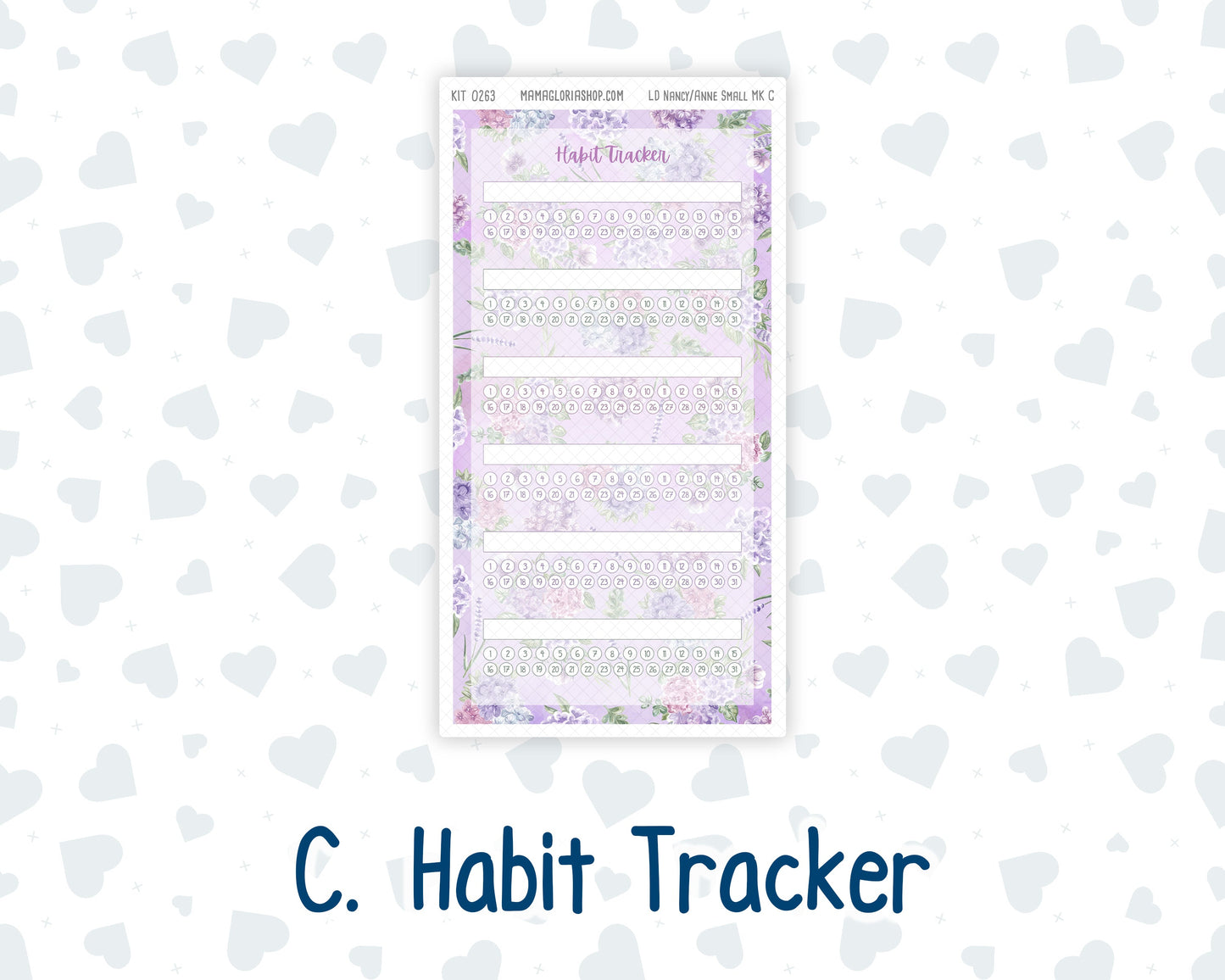 Kit 0263 - Laurel Denise Nancy/Anne Small - Monthly Kit - April - Lavender Drift