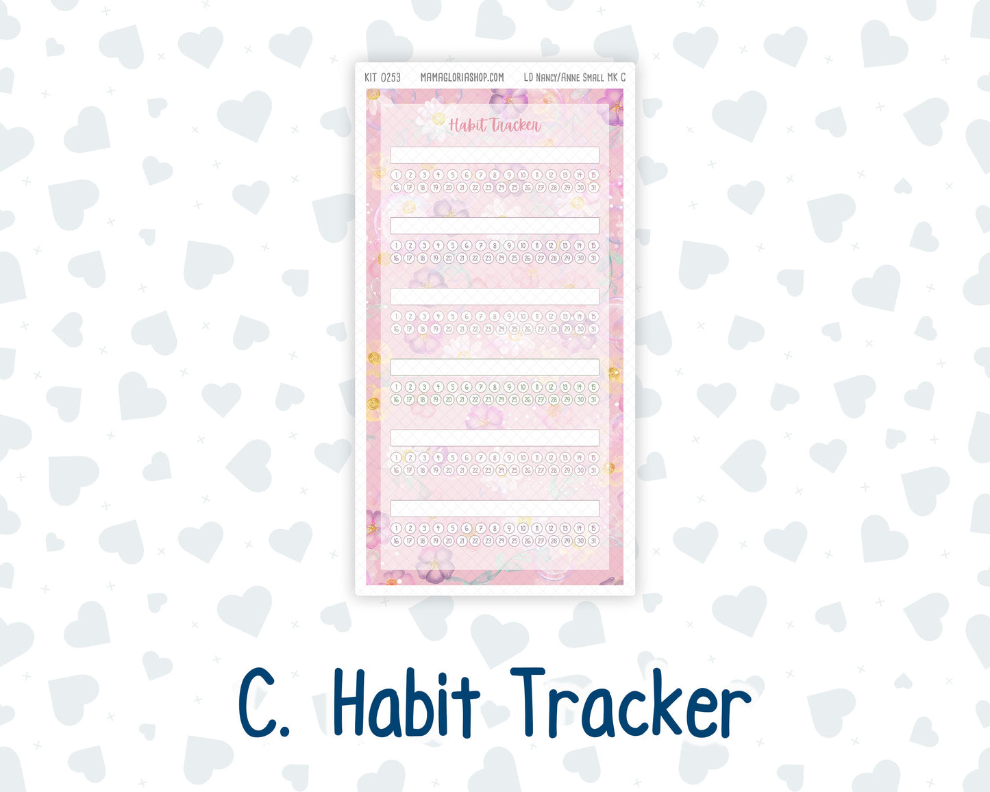 Kit 0253 - Laurel Denise Nancy/Anne Small - Monthly Kit - February - Rosy Daydreams