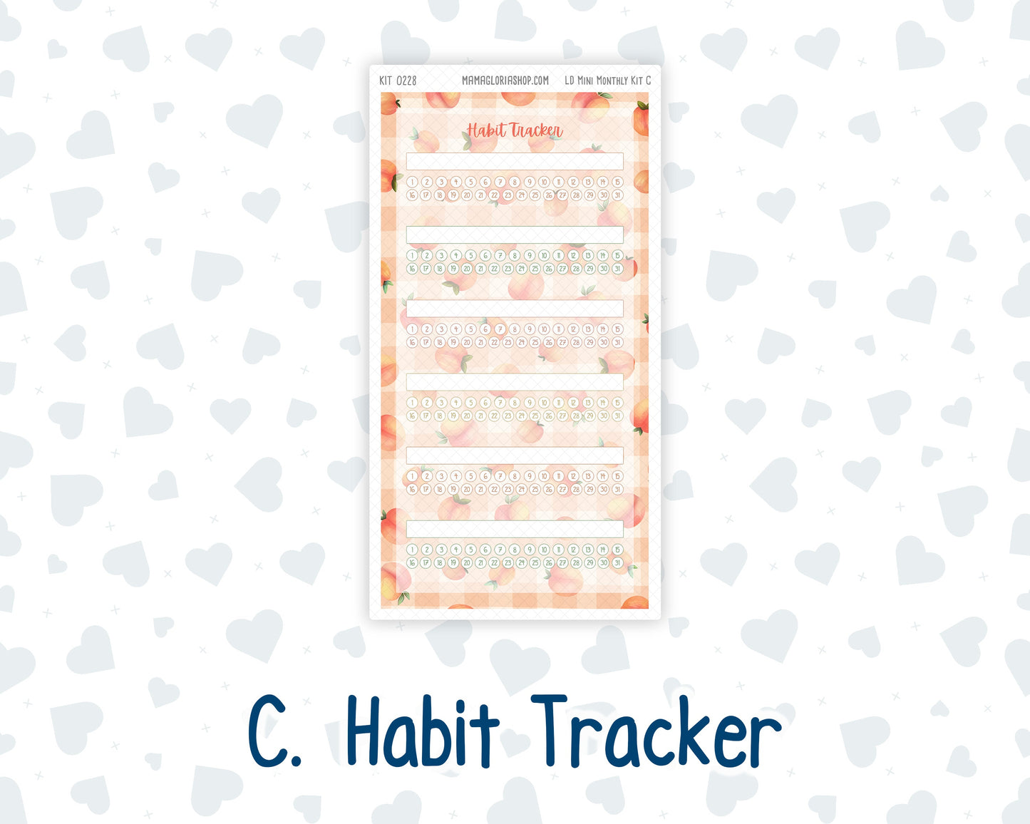 Kit 0228 - Laurel Denise Mini - Monthly Kit - August - Just Peachy