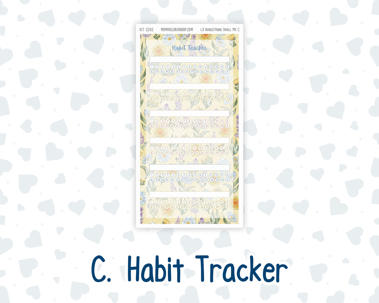 Kit 0265 - Laurel Denise Nancy/Anne Small - Monthly Kit - May - Honeybee Sky