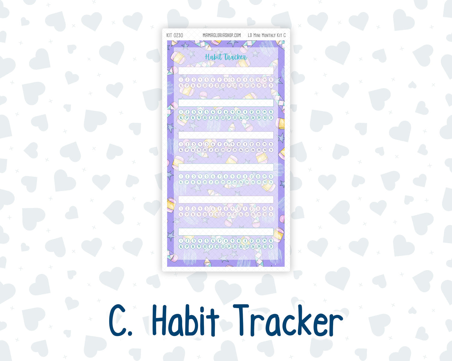 Kit 0230 - Laurel Denise Mini - Monthly Kit - August - School Daze