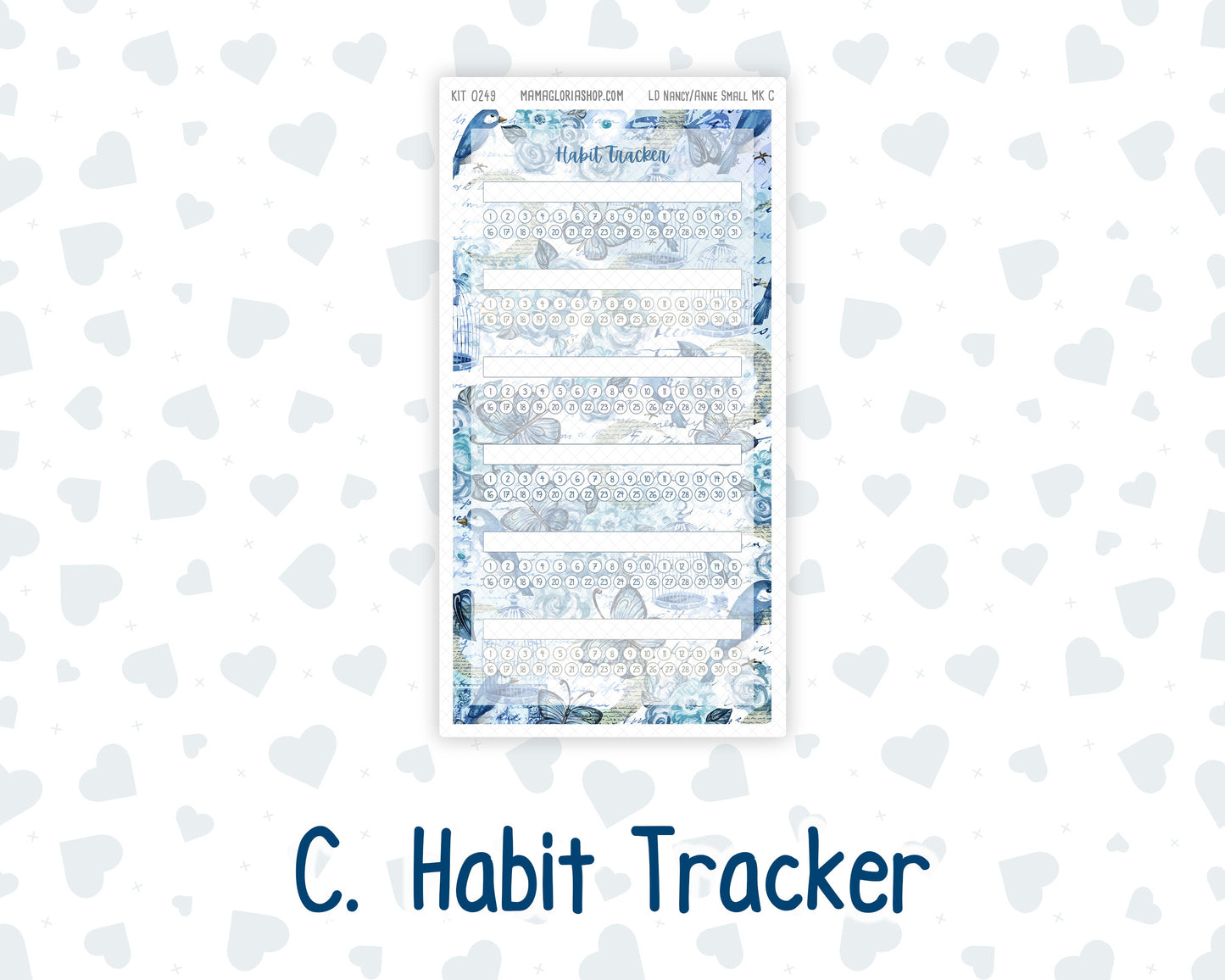 Kit 0249 - Laurel Denise Nancy/Anne Small - Monthly Kit - January - Icy Lace