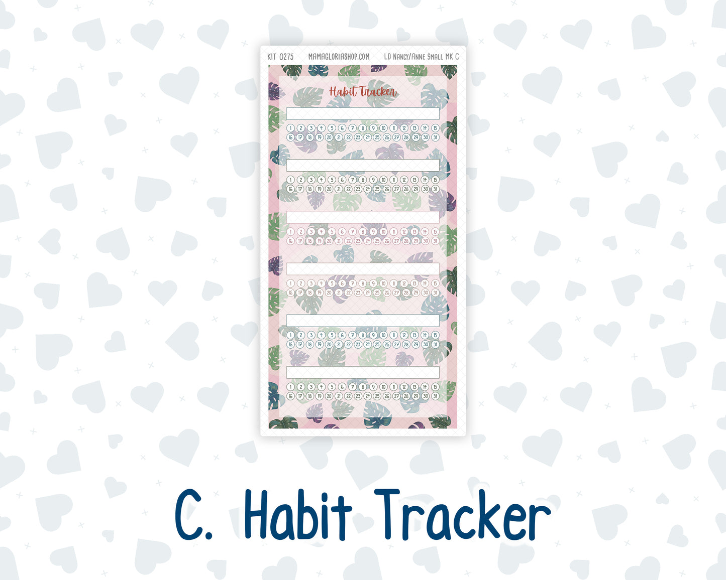 Kit 0275 - Laurel Denise Nancy/Anne Small - Monthly Kit - July - Tropical Safari Blush