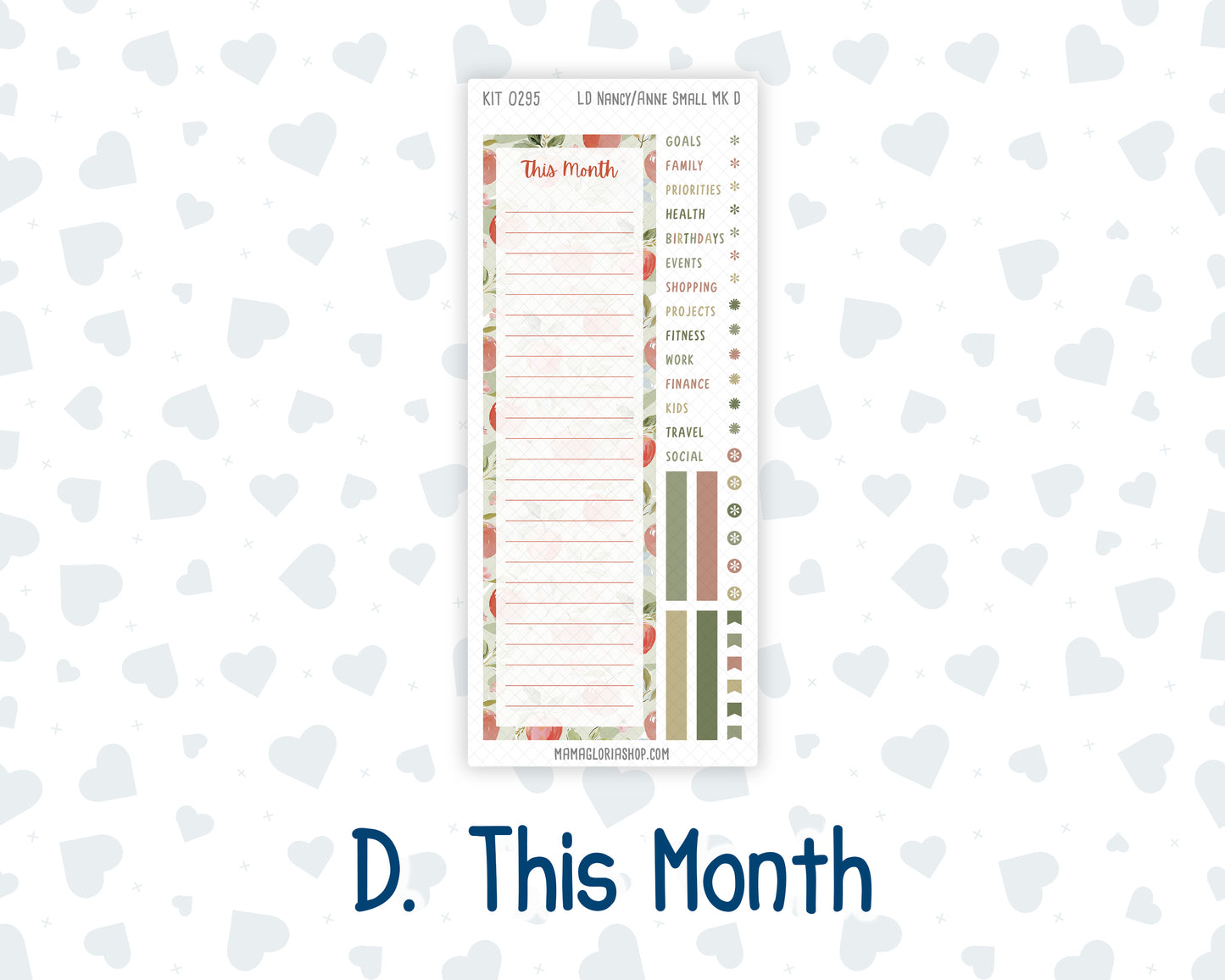 Kit 0295 - Laurel Denise Nancy/Anne Small - Monthly Kit - September - Apple Harvest