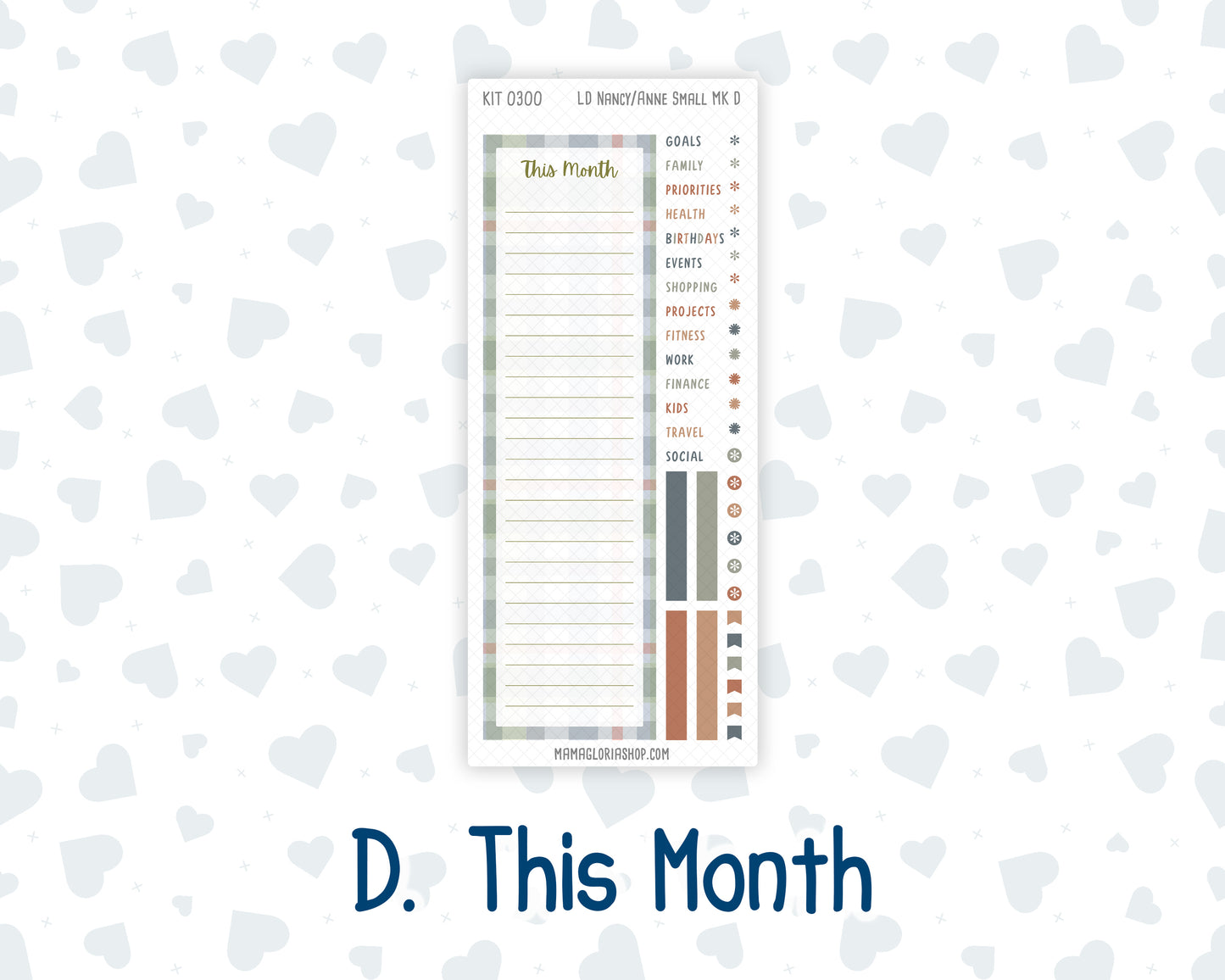 Kit 0300 - Laurel Denise Nancy/Anne Small - Monthly Kit - October - Autumn Stroll