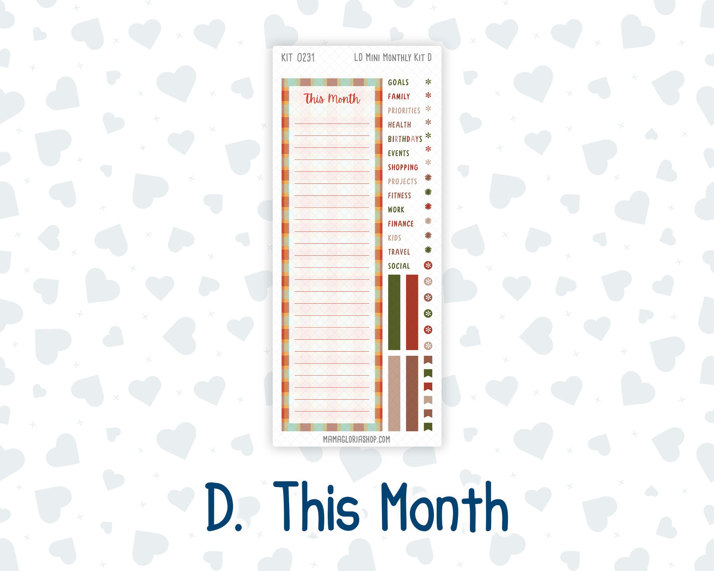 Kit 0231 - Laurel Denise Mini - Monthly Kit - August - Backyard BBQ
