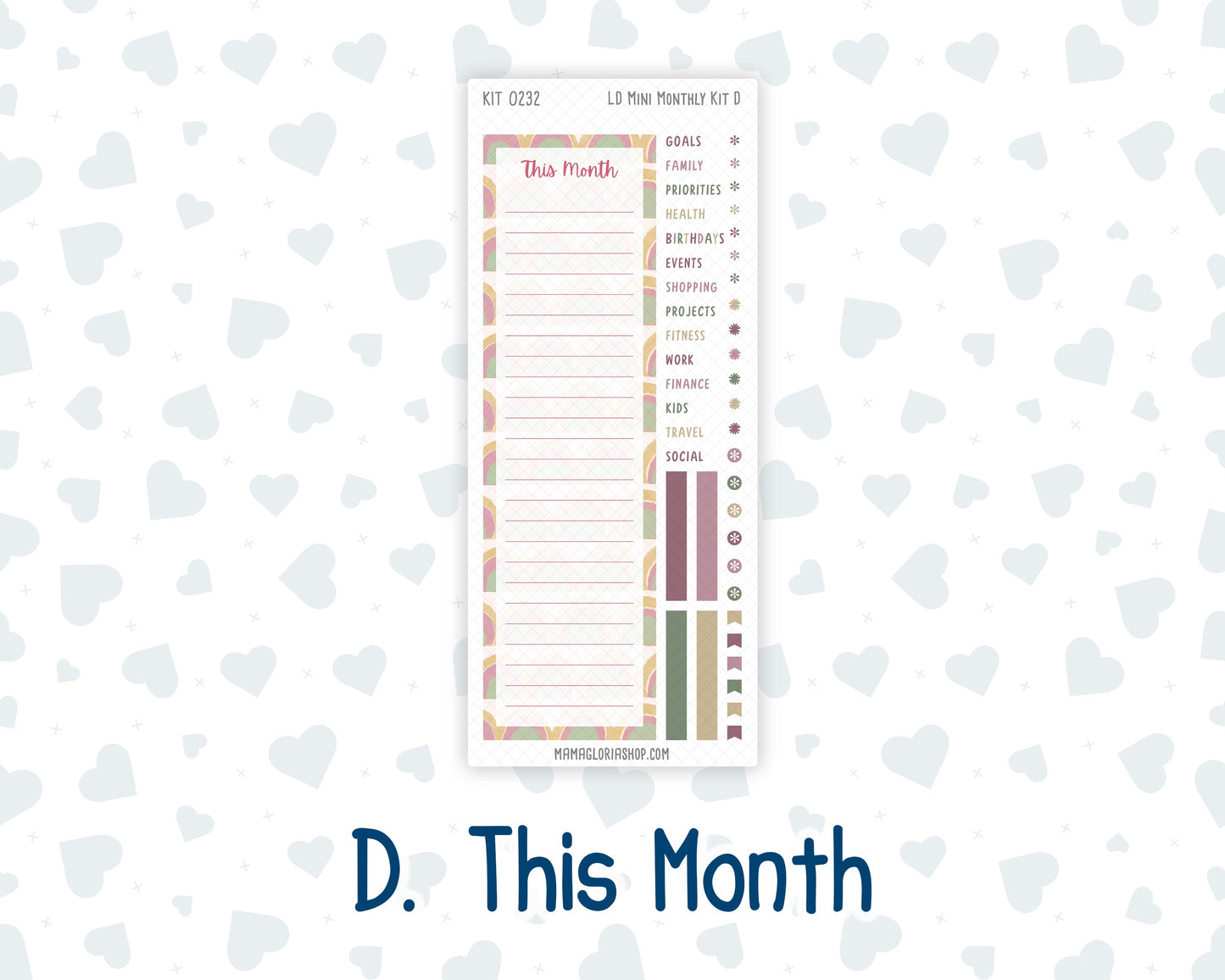 Kit 0232 - Laurel Denise Mini - Monthly Kit - September - Heirloom Garden