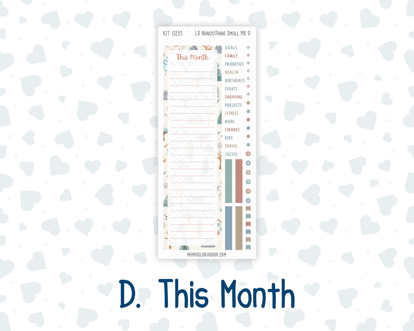 Kit 0251 - Laurel Denise Nancy/Anne Small - Monthly Kit - January - Pine & Paws