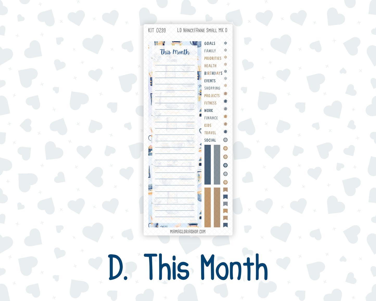 Kit 0299 - Laurel Denise Nancy/Anne Small - Monthly Kit - October - Book Nook