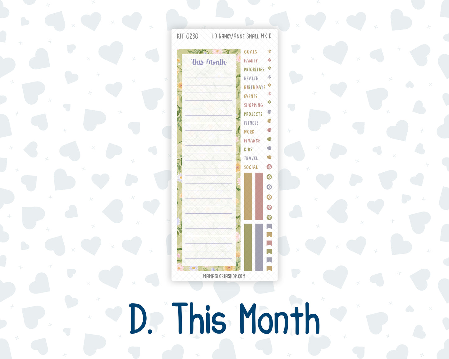 Kit 0280 - Laurel Denise Nancy/Anne Small - Monthly Kit - Half Past Six In August