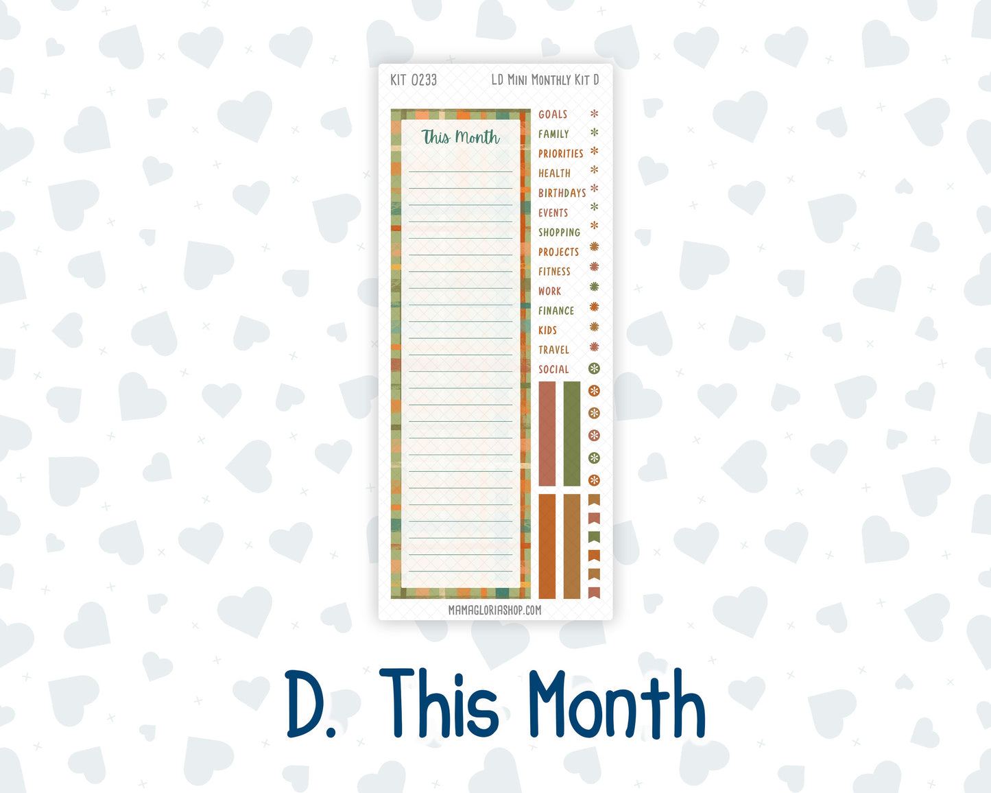 Kit 0233 - Laurel Denise Mini - Monthly Kit - September - Cinnamon Days