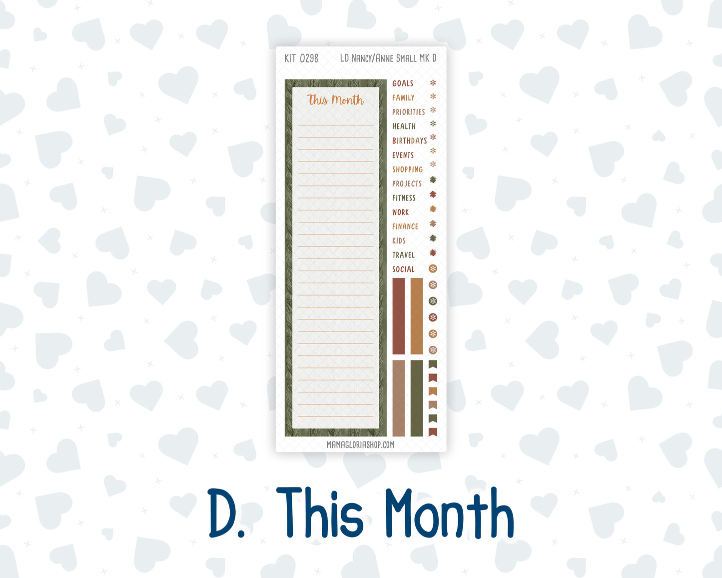 Kit 0298 - Laurel Denise Nancy/Anne Small - Monthly Kit - October - Velvet Bloom