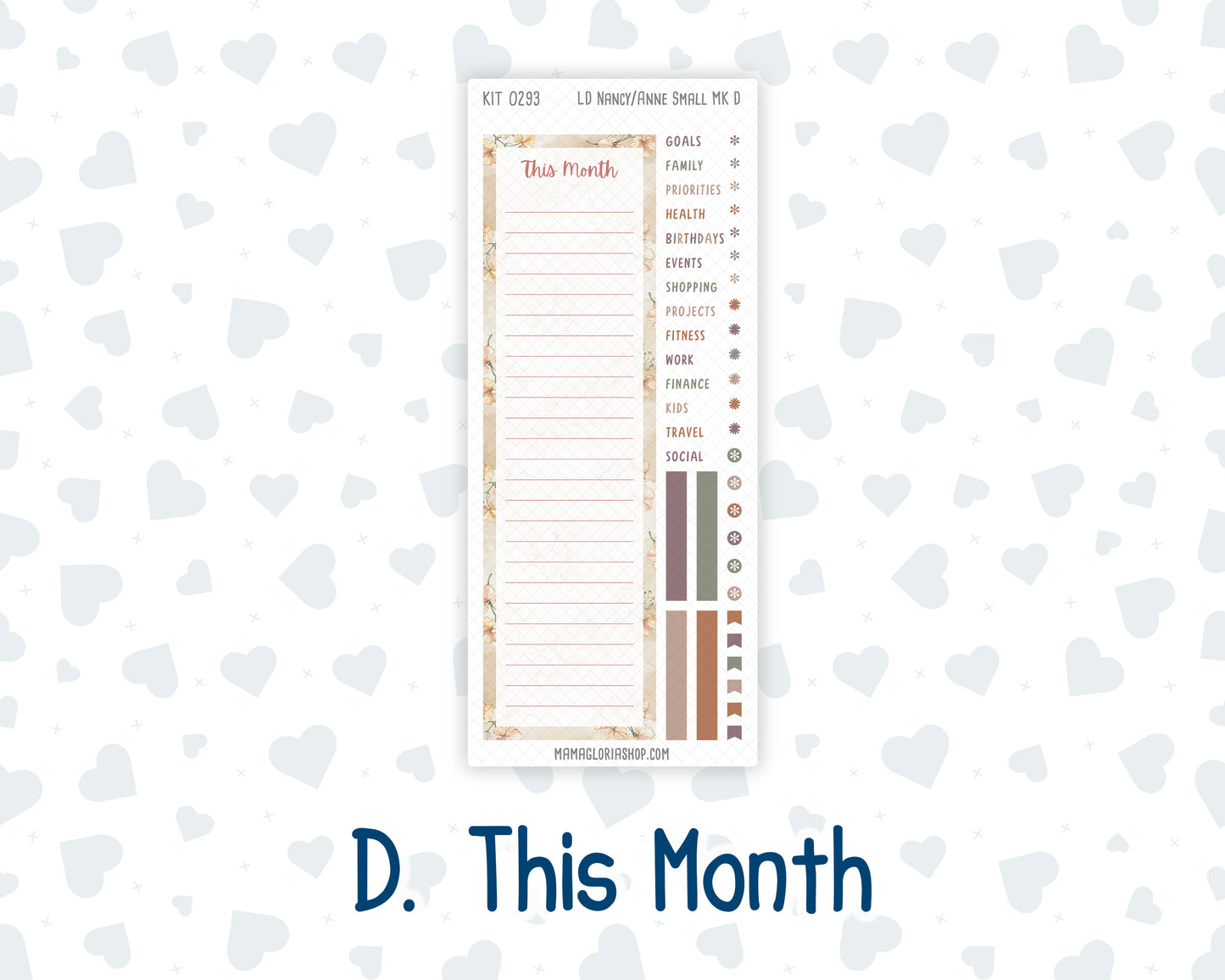 Kit 0293 - Laurel Denise Nancy/Anne Small - Monthly Kit - September - Fleur de Provence