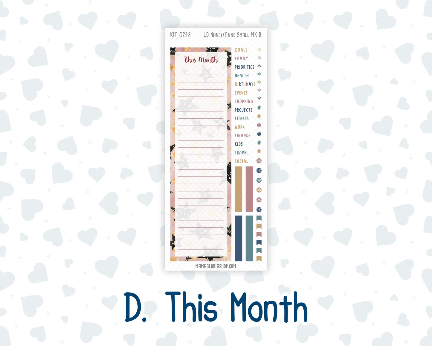 Kit 0248 - Laurel Denise Nancy/Anne Small - Monthly Kit - January - Midnight Countdown