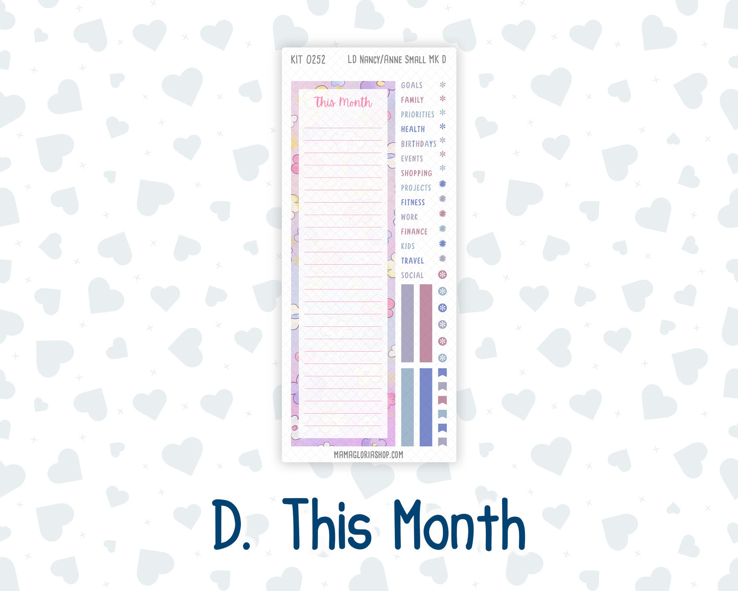 Kit 0252 - Laurel Denise Nancy/Anne Small - Monthly Kit - February - Tokyo Candy Cloud