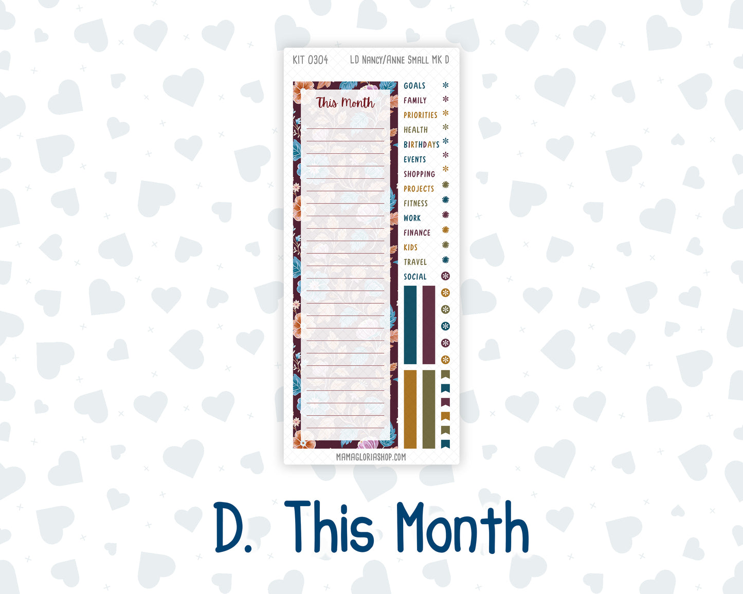 Kit 0304 - Laurel Denise Nancy/Anne Small - Monthly Kit - November - Autumn In Bloom
