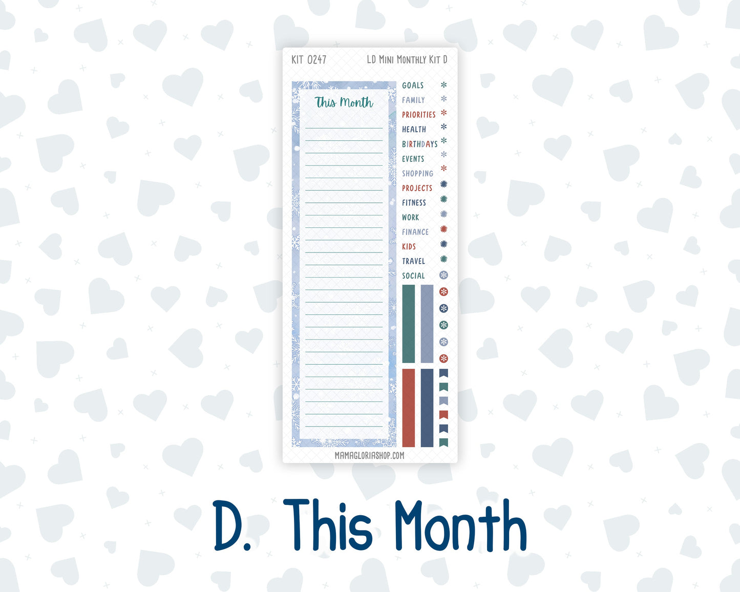 Kit 0247 - Laurel Denise Mini - Monthly Kit - December - Snow Day Adventures