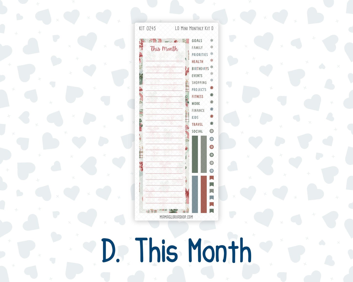 Kit 0245 - Laurel Denise Mini - Monthly Kit - December - Vintage Christmas