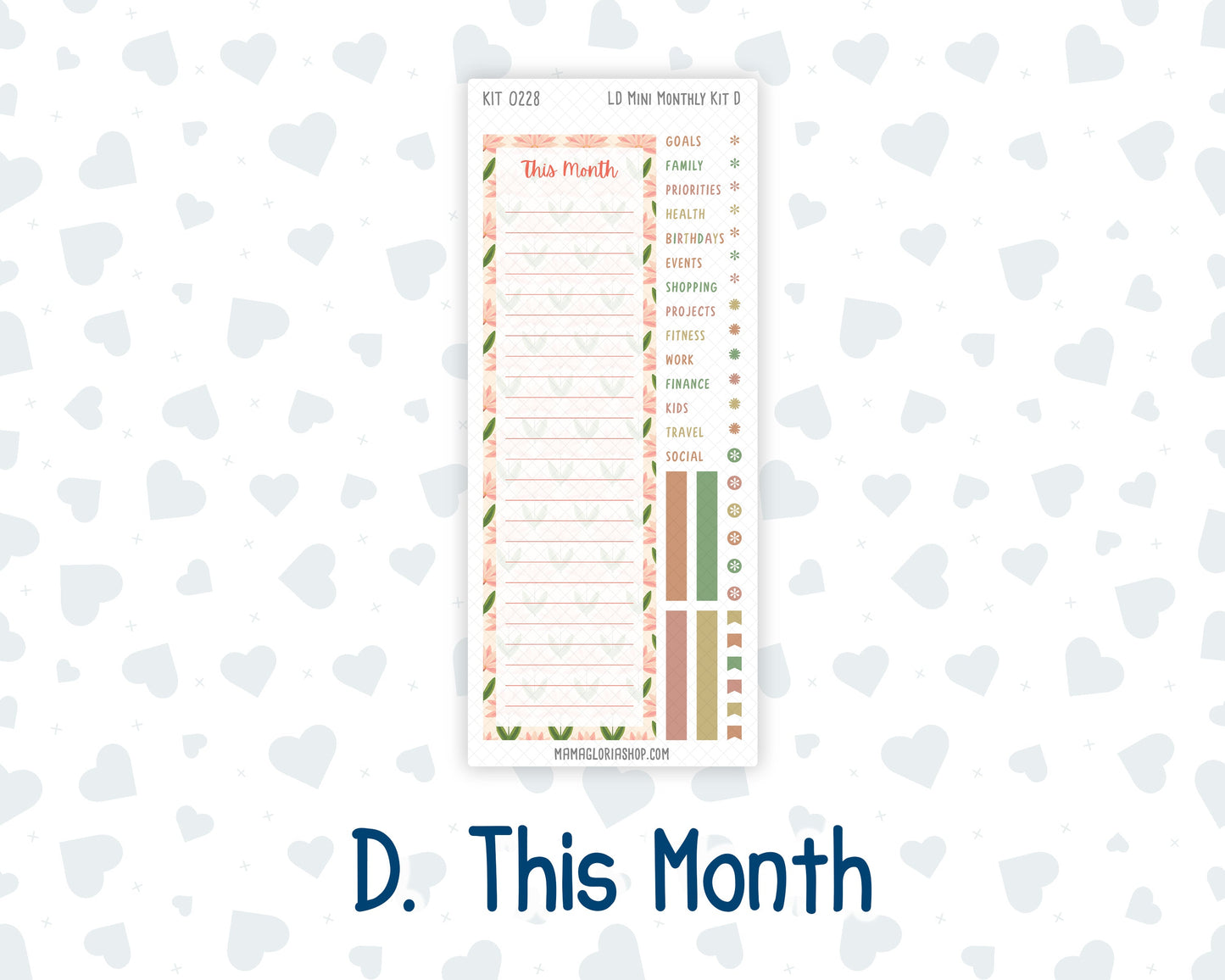 Kit 0228 - Laurel Denise Mini - Monthly Kit - August - Just Peachy